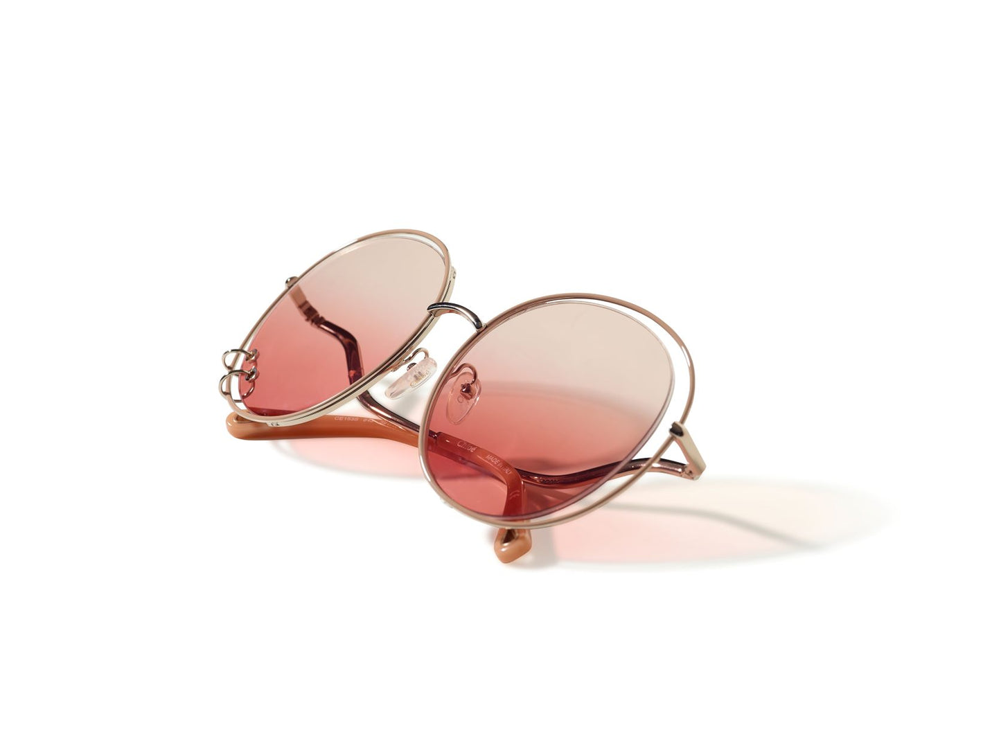 Chloe Carolina Round Gold Sunglasses