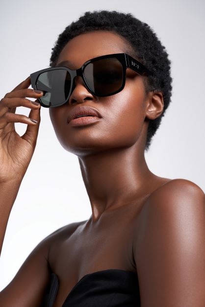 Lauren Oversized Black Sunglasses