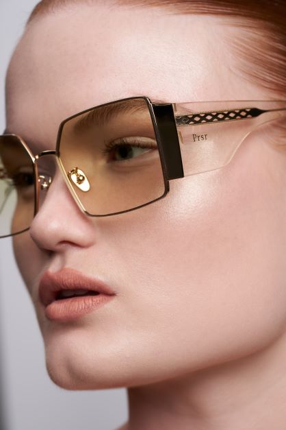 Nikki Dean Yellow Wrap Around Sunglasses