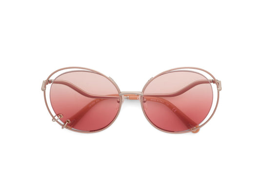 Chloe Carolina Round Gold Sunglasses