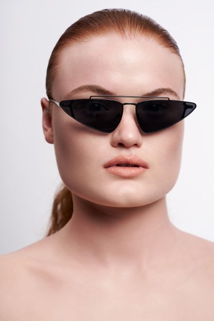 Natalja Retro Black Sunglasses