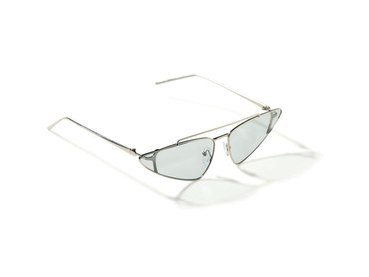 Eva Retro Silver & Clear Sunglasses